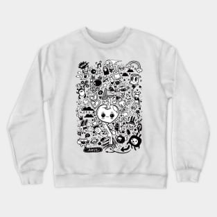 Illustration of Doodle, Love and fun concept Crewneck Sweatshirt